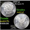 Image 1 : 1897-p Morgan Dollar $1 Grades Choice Unc PL