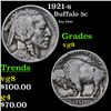 Image 1 : 1921-s Buffalo Nickel 5c Grades vg, very good