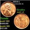 Image 1 : 1954-s Lincoln Cent 1c Grades GEM++ Unc RD