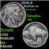 1926-d Buffalo Nickel 5c Grades f+