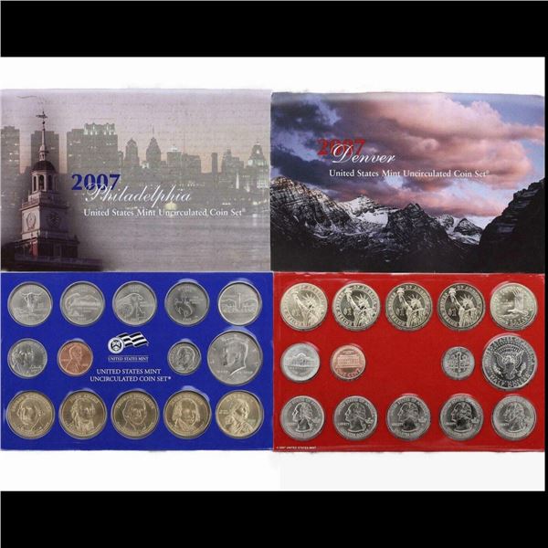 2007 United States Mint Set in Original Government packaging, no outer box, 28 Coins Inside!