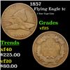 Image 1 : 1857 Flying Eagle Cent 1c Grades vf+