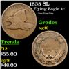 Image 1 : 1858 SL Flying Eagle Cent 1c Grades vg+