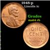 Image 1 : 1948-p Lincoln Cent 1c Grades Choice Unc RB