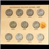 Image 2 : JEFFERSON SILVER WARTIME NICKEL SET 11 COINS WAYTE RAYMOND 1942 - 1945 P D S