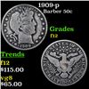 Image 1 : 1909-p Barber Half Dollars 50c Grades f, fine