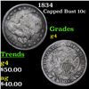 Image 1 : 1834 Capped Bust Dime 10c Grades g, good
