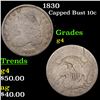 Image 1 : 1830 Capped Bust Dime 10c Grades g, good