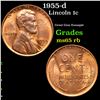 Image 1 : 1955-d Lincoln Cent 1c Grades GEM Unc RB