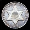 Image 2 : ***Auction Highlight*** 1872 Three Cent Silver 3cs Graded ms62 By SEGS (fc)