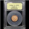 Image 4 : ***Auction Highlight*** 1872 Indian Cent 1c Graded GEM Unc RB BY USCG (fc)