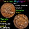 Image 1 : ***Auction Highlight*** 1857 Flying Eagle Cent 1c Graded ms64+ By SEGS (fc)
