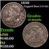 Image 1 : 1830 Capped Bust Half Dime 1/2 10c Grades vf details