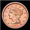 Image 2 : ***Auction Highlight*** 1857 Small date Braided Hair Large Cent 1c Graded ms65 RB By SEGS (fc)