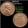 Image 1 : 1935-d Lincoln Cent 1c Grades GEM Unc RB
