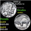 Image 1 : 1935-p Buffalo Nickel 5c Grades Choice+ Unc