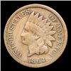 Image 2 : 1862 Indian Cent 1c Grades xf+