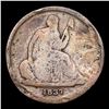 Image 2 : ***Auction Highlight*** 1837 Sm Date Seated Liberty Dime 10c Graded vf25 details BY SEGS (fc)