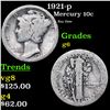 Image 1 : 1921-p Mercury Dime 10c Grades g+
