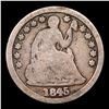 Image 2 : 1845-p Seated Liberty Half Dime 1/2 10c Grades f+