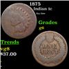 1875 Indian Cent 1c Grades g+