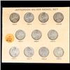 Image 2 : JEFFERSON SILVER WARTIME NICKEL SET 11 COINS WAYTE RAYMOND 1942 - 1945 P D S