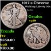 Image 1 : 1917-p Walking Liberty Half Dollar 50c Grades vg+