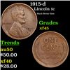 1915-d Lincoln Cent 1c Grades xf+