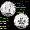 1964 Canada $1 Silver KM# 58 Grades GEM+ UNC PL