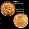 Image 1 : 1946-d Lincoln Cent 1c Grades Gem+ Unc RB