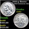 Image 1 : 1935-p Boone Old Commem Half Dollar 50c Grades GEM+ Unc