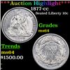 Image 1 : ***Auction Highlight*** 1877-p Seated Liberty Dime 10c Graded Choice Unc BY USCG (fc)