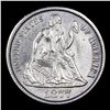 Image 2 : ***Auction Highlight*** 1877-p Seated Liberty Dime 10c Graded Choice Unc BY USCG (fc)