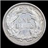 Image 3 : ***Auction Highlight*** 1873-p Open 3 Seated Liberty Dime 10c Graded ms62+ pl By SEGS (fc)
