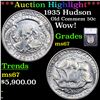 Image 1 : ***Auction Highlight*** 1935 Hudson Old Commem Half Dollar 50c Graded ms67 By SEGS (fc)