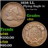 Image 1 : 1858 LL Flying Eagle Cent 1c Grades vf+