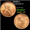 Image 1 : 1949-s Lincoln Cent 1c Grades Choice+ Unc RD