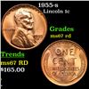 Image 1 : 1955-s Lincoln Cent 1c Grades GEM++ Unc RD