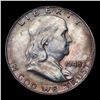 Image 2 : 1948-p Franklin Half Dollar 50c Grades Choice Unc FBL
