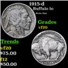 1915-d Buffalo Nickel 5c Grades vf, very fine
