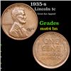 Image 1 : 1935-s Lincoln Cent 1c Grades Choice Unc BN