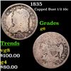Image 1 : 1835 Capped Bust Half Dime 1/2 10c Grades g+