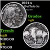 Image 1 : 1921-s Buffalo Nickel 5c Grades vg, very good