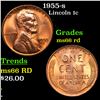 Image 1 : 1955-s Lincoln Cent 1c Grades GEM+ Unc RD