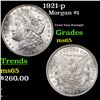 Image 1 : 1921-p Morgan Dollar $1 Grades GEM Unc