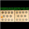 Image 1 : JEFFERSON SILVER WARTIME NICKEL SET 11 COINS WAYTE RAYMOND 1942 - 1945 P D S