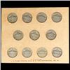 Image 3 : JEFFERSON SILVER WARTIME NICKEL SET 11 COINS WAYTE RAYMOND 1942 - 1945 P D S