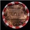 Image 2 : Shotgun Lincoln 1c roll, 1961-d 50 pcs Bank Wrapper.