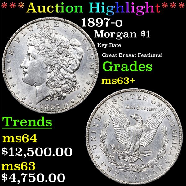 ***Auction Highlight*** 1897-o Morgan Dollar $1 Graded Select+ Unc BY USCG (fc)