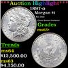 ***Auction Highlight*** 1897-o Morgan Dollar $1 Graded Select+ Unc BY USCG (fc)